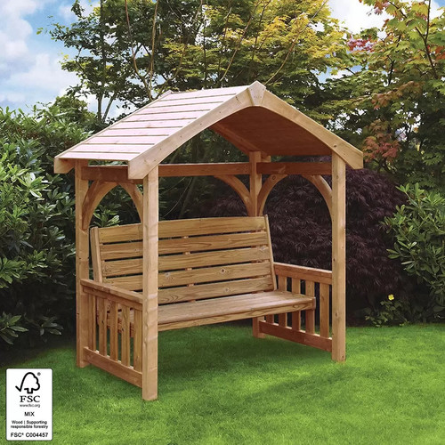 Anchorfast wooden arbour bench - anchorfast,