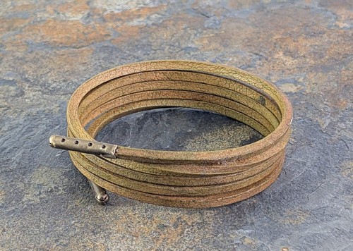 Green leather shoelaces and