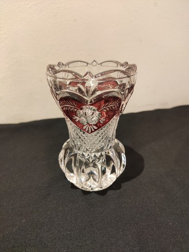Vintage bohemian crystal vase - vintage,