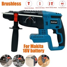 For Makita LXT BL18 18V Battery Cordless Brushless Hammer SDS Rotary Drill Tool
