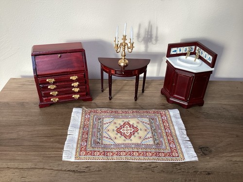 Dolls house mahogany wooden - mahogany,