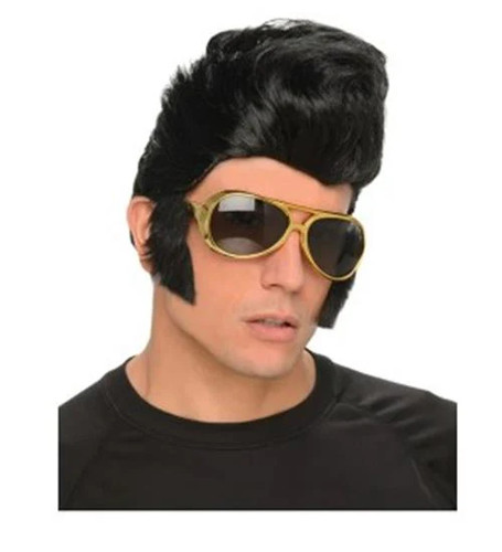 Elvis wig rock roll - -,