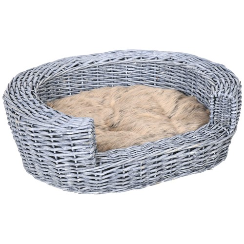 Pawhut wicker pet - wicker, bed