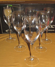 6 Crystal Flutes of Arques Grand Champagne Tasting Glasses 25cl