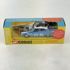 Vintage Boxed Corgi Toys 302 Hillman Hunter  Rally (Kangaroo Missing)