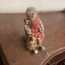 Vintage Small Doll In Rocking