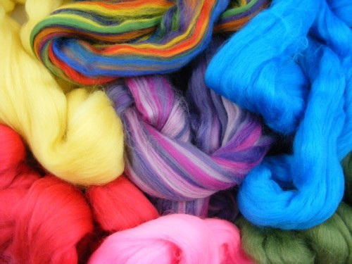 Merino roving wool offcuts - wool,