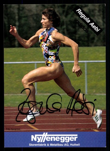 Regula aebi autograph card - aebi,