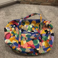 Vera Bradley Large Duffle Travel Bag In Retired Pop Art Color way Soft Carry