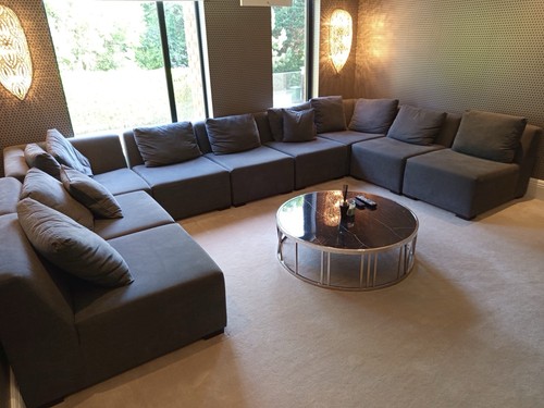 Grey fabric modular - fabric,