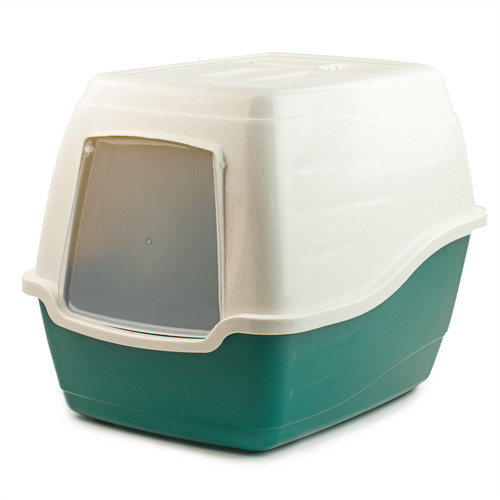 Hooded cat loo litter tray - hooded,