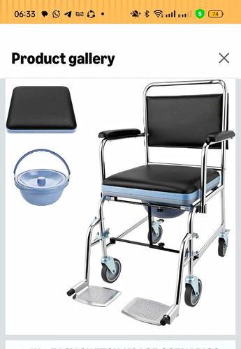 Shower chair commode - 4-in-1,