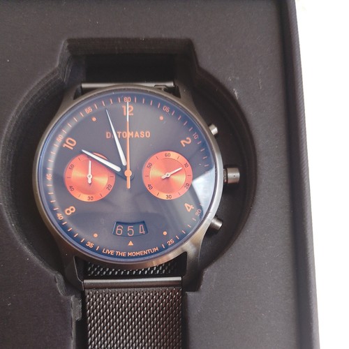 Detomaso men watch black red - men's,