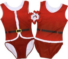 Santa Xmas Christmas leotard - Girls Gymnastics