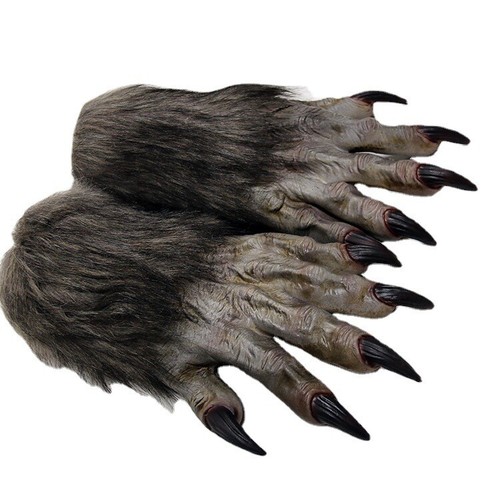 Latex werewolf gloves - latex,