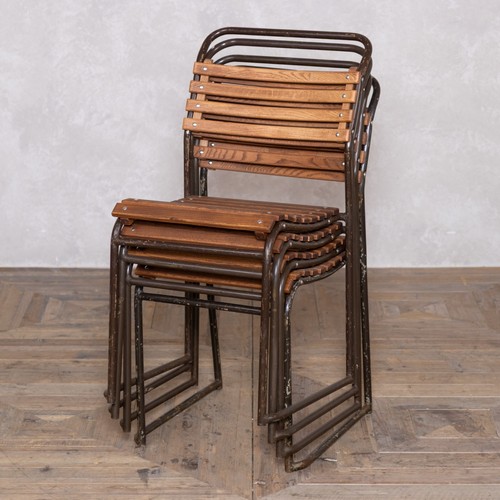 Vintage stacking chairs with - vintage,