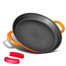 Paella Pan Non Stick 40  Authentic Spanish Cooking BBQ, Induction Ready All Hobs