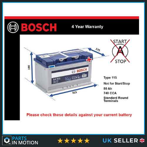 Battery fits audi s3 a7 - fits, a2