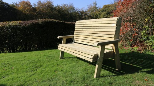 Wooden garden bench - garden, 3
