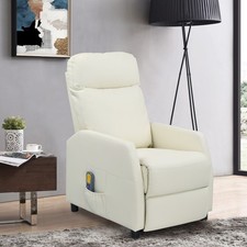 Beige Recliner Chair Massage