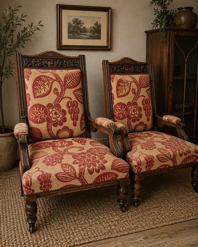 Pair antique victorian solid - antique,