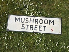 Vintage Road Sign, Mushroom