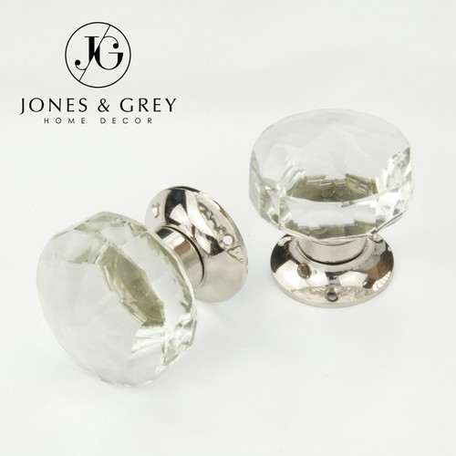 Vintage round clear glass - round,