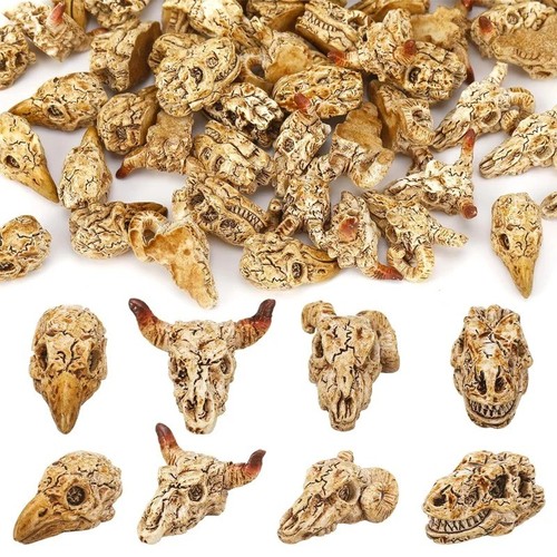 10pcs mini resin animal - 10pcs, skull