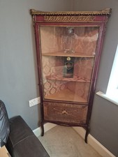 Antique French Louis XV style Corner Display Cabinet – Ormolu Detail