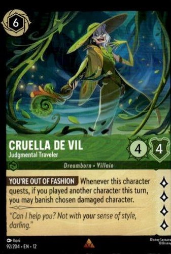Wilds unknown 204 cruella - unknown, #92/204