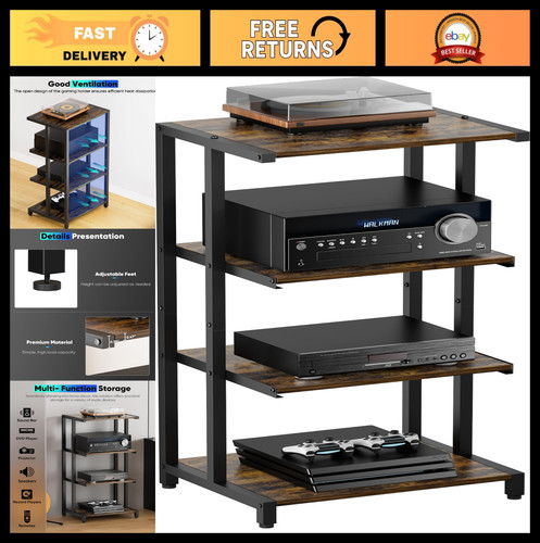 Tier wooden media stand - 4-tier,