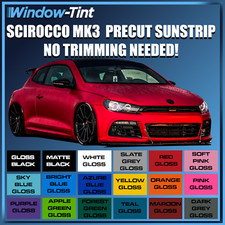 PRE CUT SUNSTRIP FOR VW SCIROCCO MK3 08-17 - VINYL SUN STRIP NO TRIMMING NEEDED