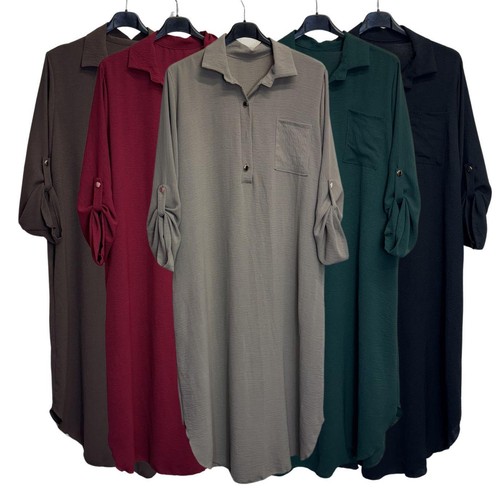 Ladies button shirt dress - ladies,