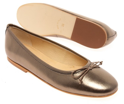 Riva pewter leather - riva, ballerina