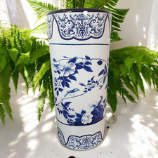 Umbrella Stand / Stick Holder - Chinese Ceramic - Rambling Rose Pattern