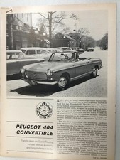 PeugeotArt32 Article Road Test 1965 Peugeot 404 Convertible November 1964 3 page