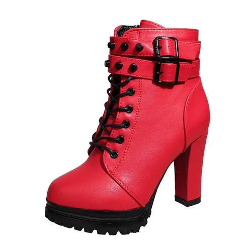 Womens punk pumps lace zip - punk,