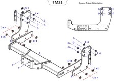 Towtrust Fixed Flange Towbar