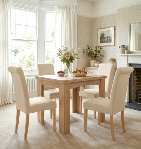 Dining table set oak flip - dining,