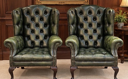 Pair green leather - green,