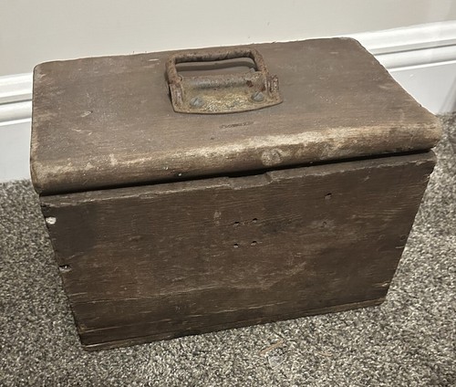 Vintage wood tool box toolbox - box,