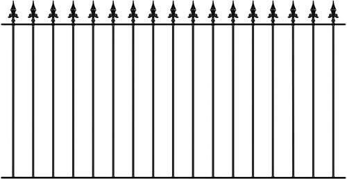 3ft high spear top - 3ft, metal