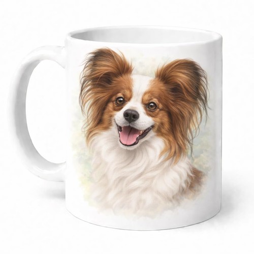 Papillon dog mug - mug, brew