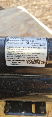 Stuart turner monsoon pump - stuart,
