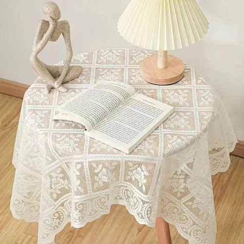 Antique lace tablecloth - lace,