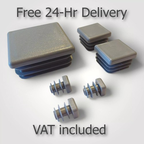 Square plastic end caps - plastic,
