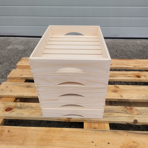 Wooden crates set 5 - wooden,