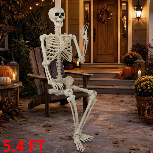 4ft halloween skeleton full - 5.4ft,