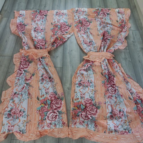 Frill edge floral curtains - edge, &