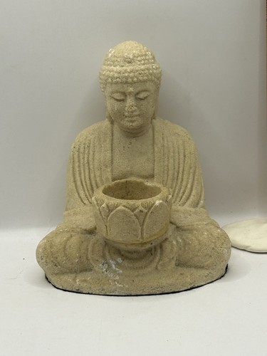 Vintage sandstone buddha - 6",